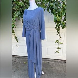 Women Adrianna Papell blue long sleeves dress size 4